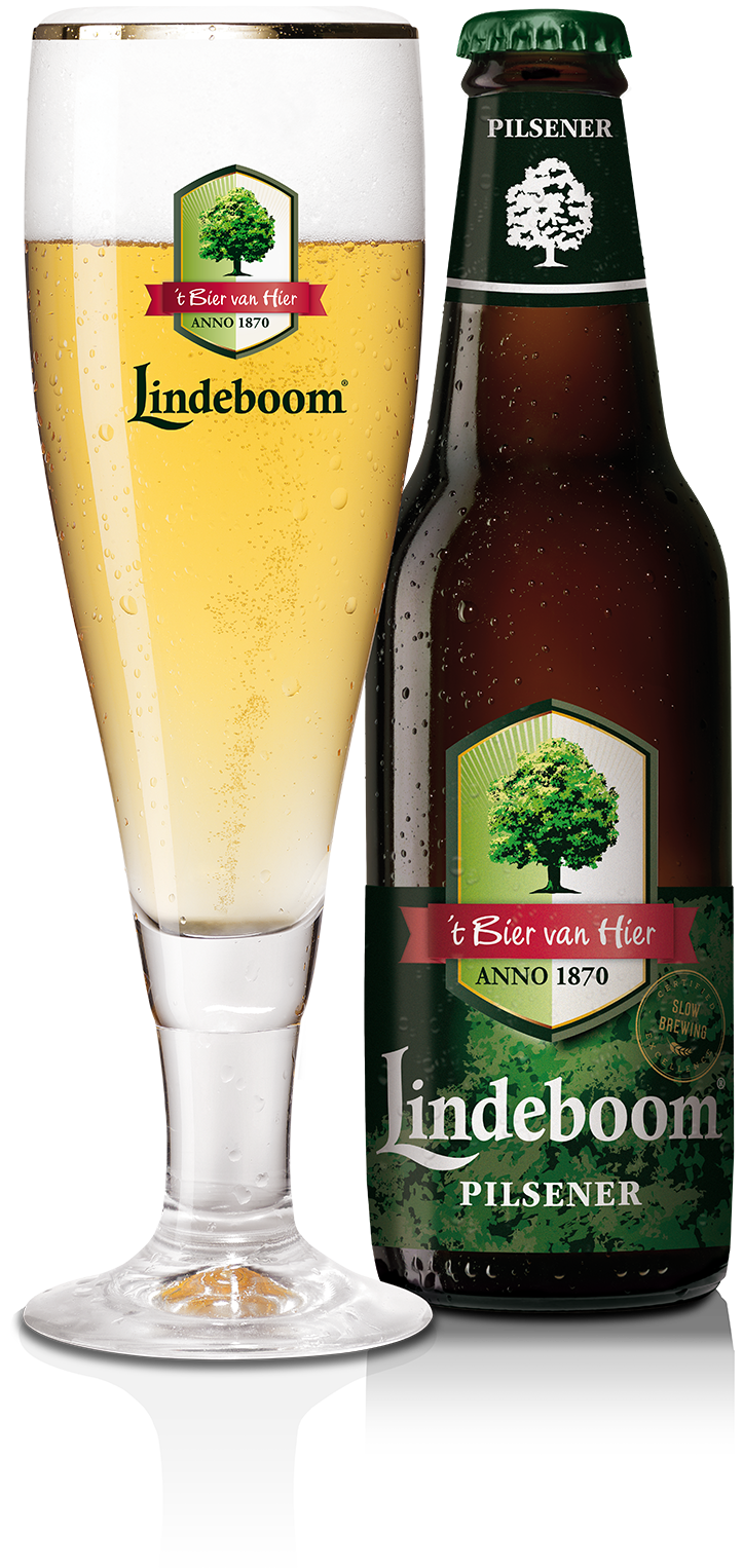 Lindeboom Pilsener glas+fles